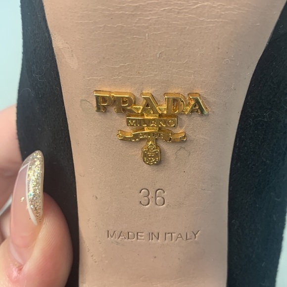 Prada black peep toe heels size 36 - Picture 8 of 9